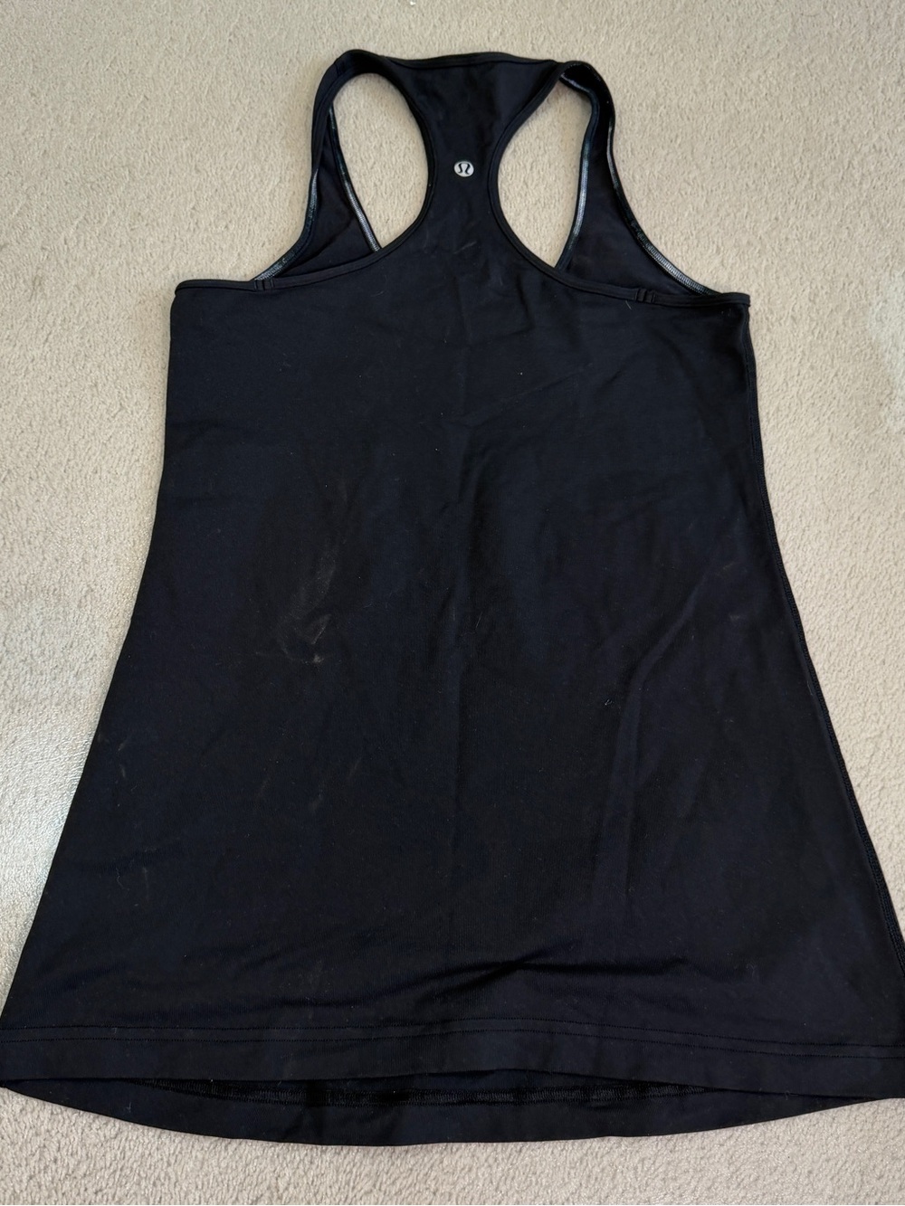Lululemon Tank Top Womens 8 Black Reversible  Cool Racerback Luon Light